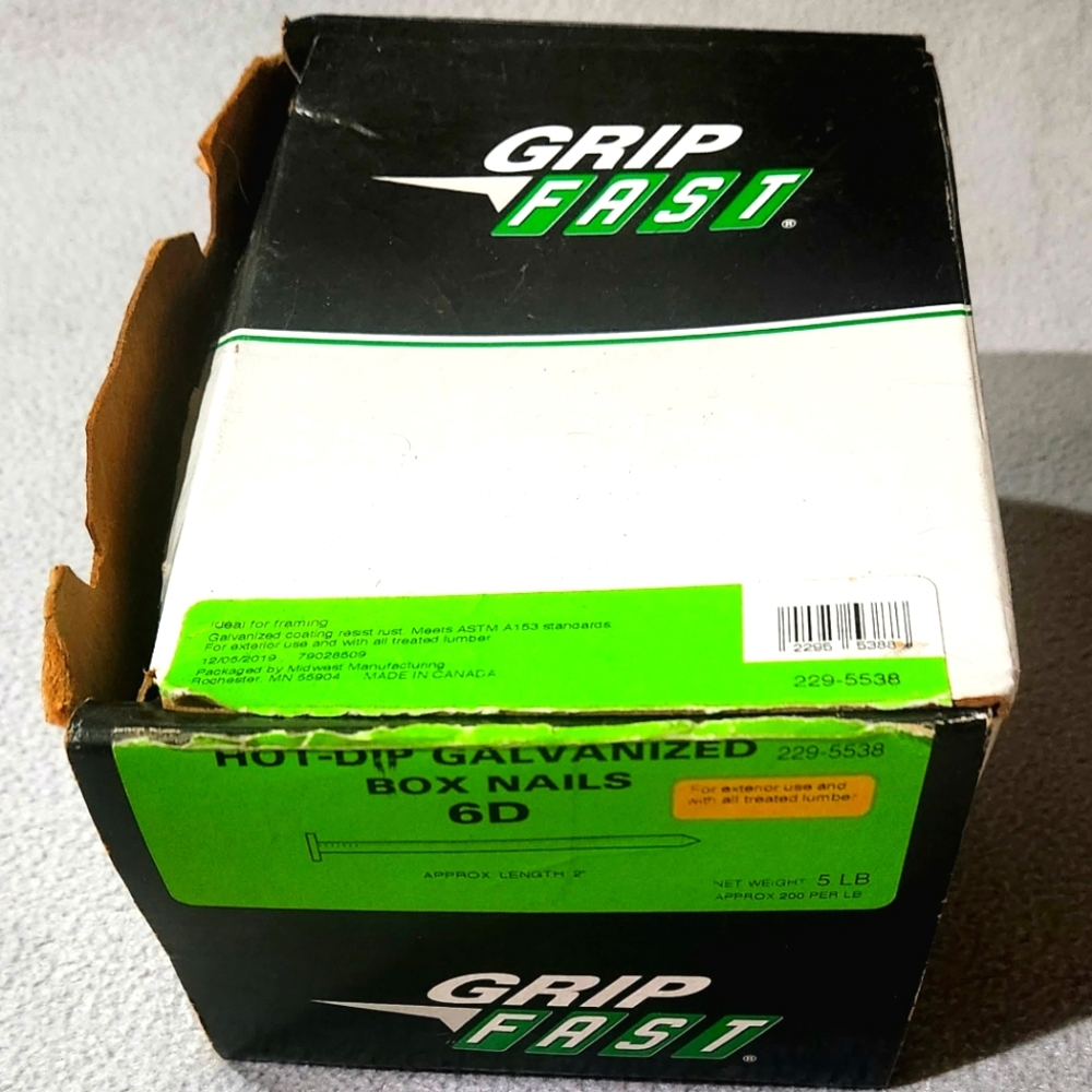 Grip Fast Hot-Dip Galvanized Box Nails 6D